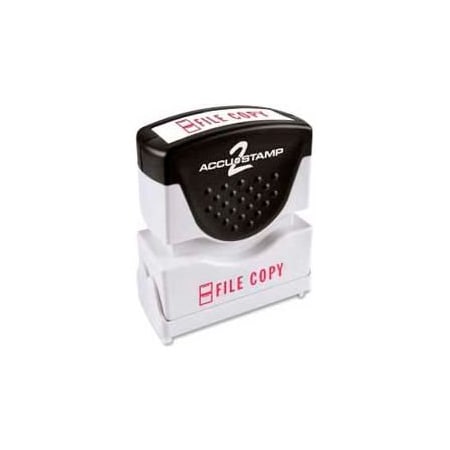 Cosco Cosco Pre-Inked Message Stamp, FILE COPY, 1/2" x 1-5/8", Red 35596